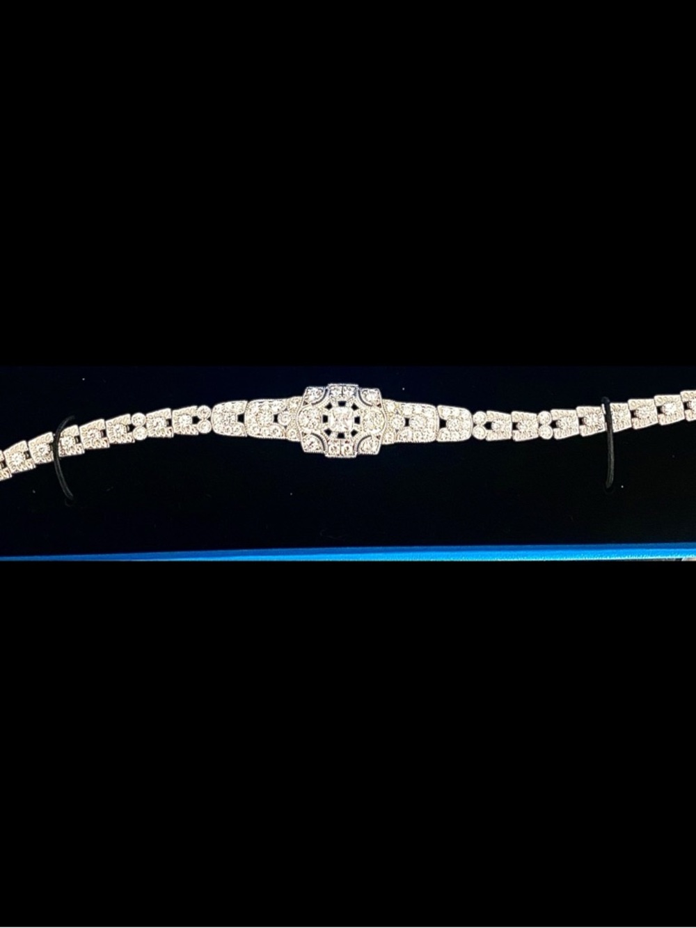 Silver-Tone Crystal Tennis Bracelet - Elegant Women's Jewelry